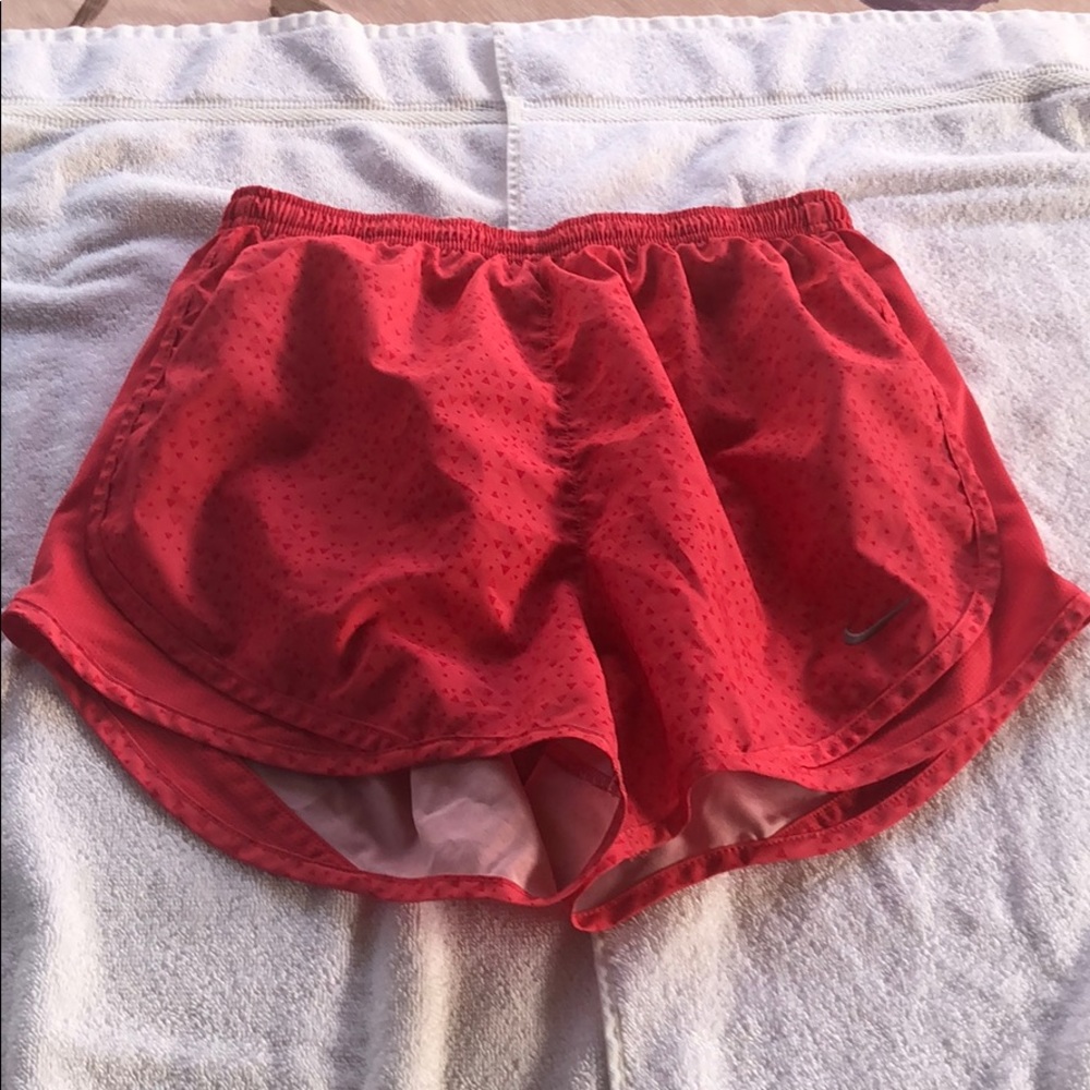Nike dry fit shorts. Orange. Size SM. Mild wear.